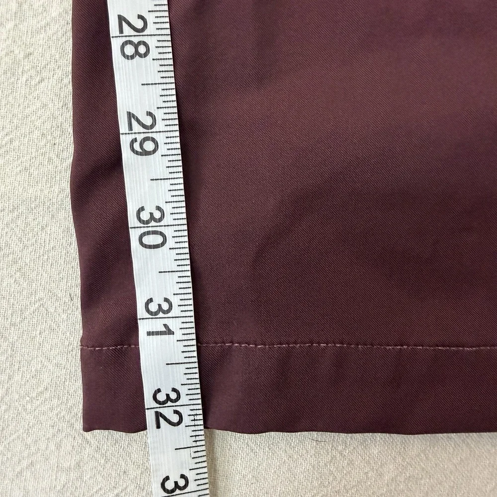Theory Zaine SW Neoteric Pants Mens 30x32 Burgundy Slim Performance Stretch USA
